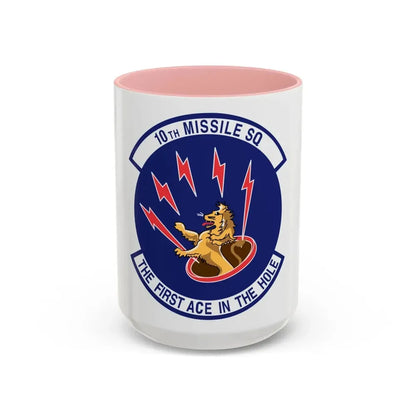 10th Missile SQ The First In The Hole (U.S. Air Force) Accent Coffee Mug 15oz Pink - Go Mug Yourself