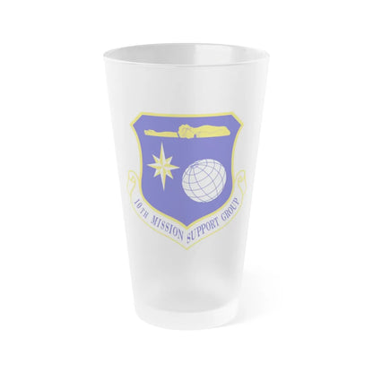 10th Mission Support Group (U.S. Air Force) Frosted Pint Glass 16oz-16oz-Frosted-Go Mug Yourself