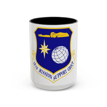 10th Mission Support Group (U.S. Air Force) Accent Coffee Mug 15oz Black - Go Mug Yourself