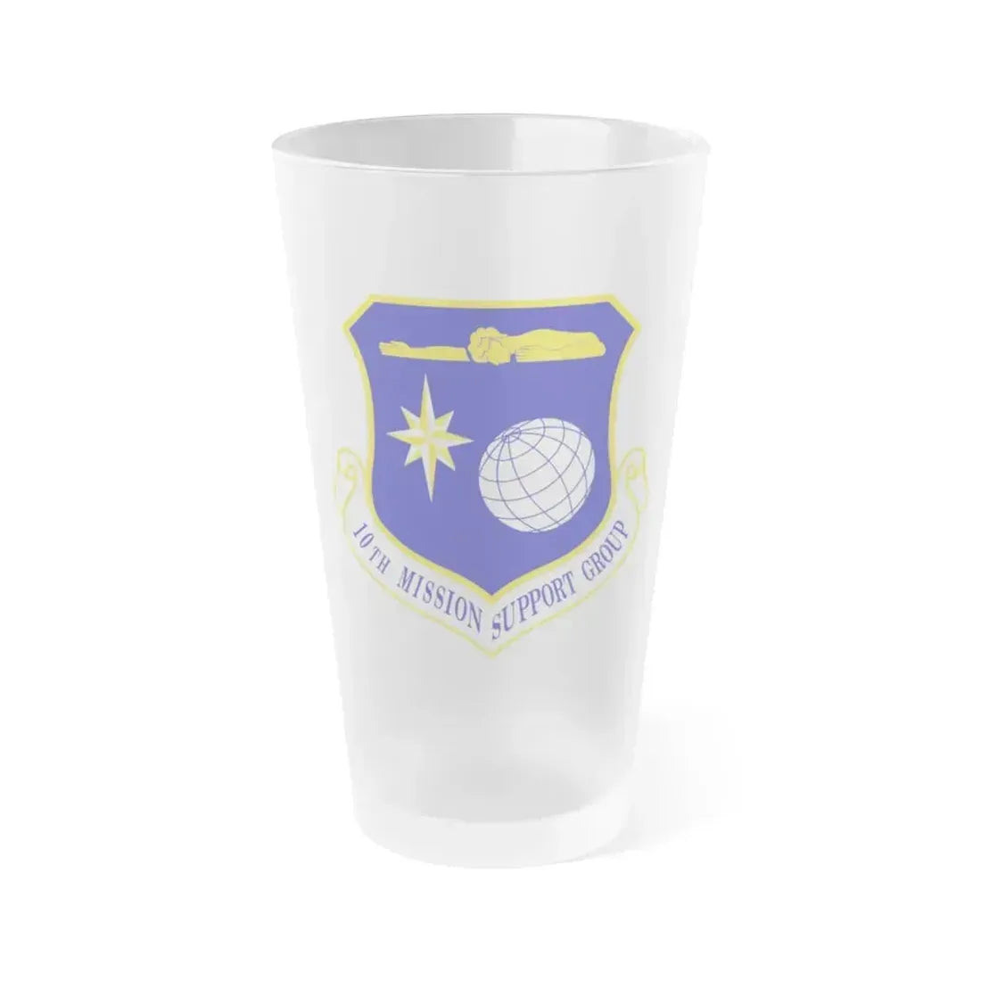 10th Mission Support Group (U.S. Air Force) Frosted Pint Glass 16oz 16oz Frosted - Go Mug Yourself