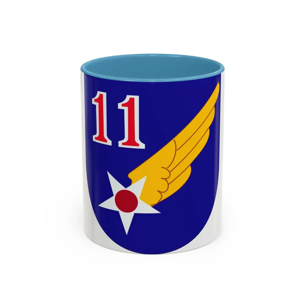 11 Air Force (U.S. Army) Accent Coffee Mug-11oz-Light Blue-Go Mug Yourself