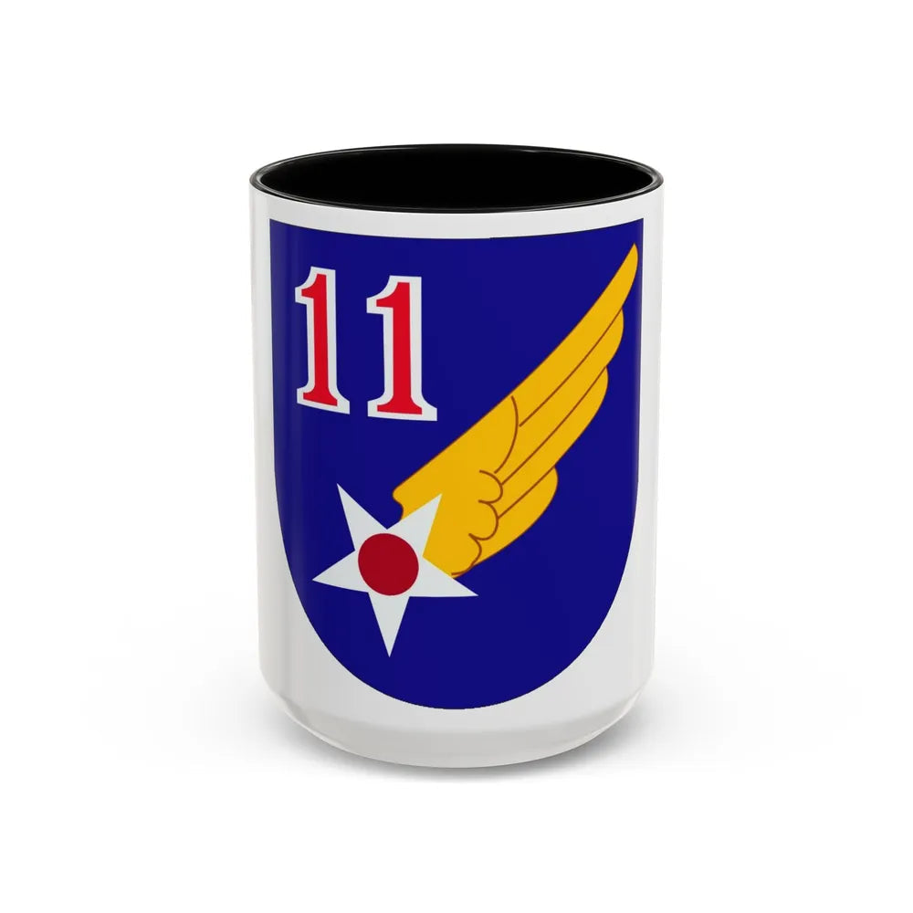 11 Air Force (U.S. Army) Accent Coffee Mug-15oz-Black-Go Mug Yourself