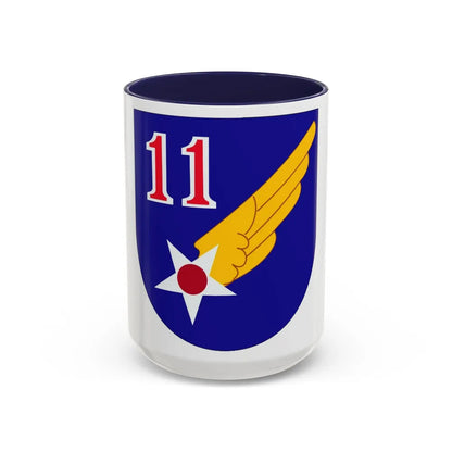 11 Air Force (U.S. Army) Accent Coffee Mug-15oz-Navy-Go Mug Yourself