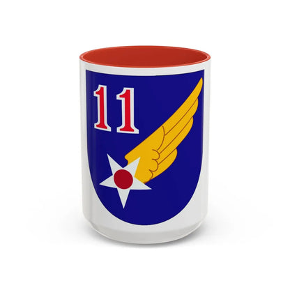 11 Air Force (U.S. Army) Accent Coffee Mug-15oz-Red-Go Mug Yourself