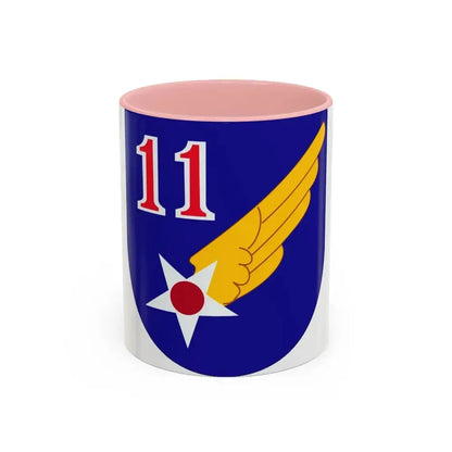 11 Air Force (U.S. Army) Accent Coffee Mug 11oz Pink - Go Mug Yourself