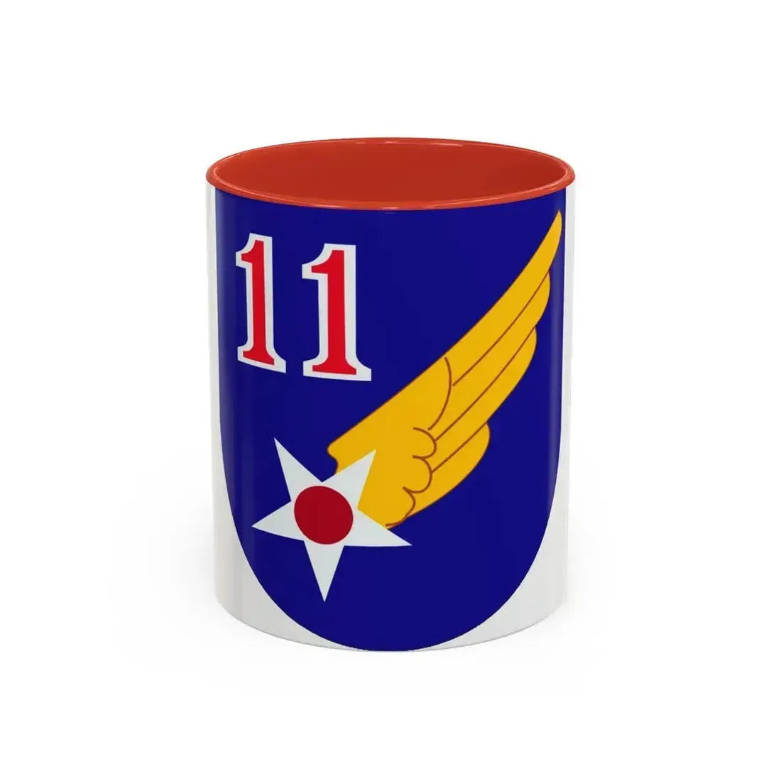 11 Air Force (U.S. Army) Accent Coffee Mug 11oz Red - Go Mug Yourself