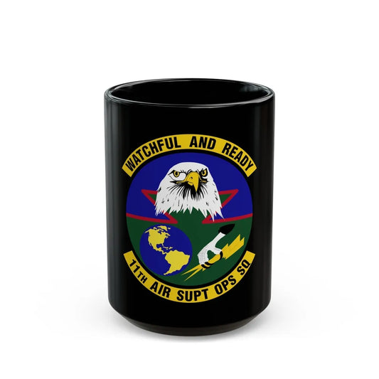 11 Air Support Operations Squadron ACC (U.S. Air Force) Black Coffee Mug-15oz-Go Mug Yourself