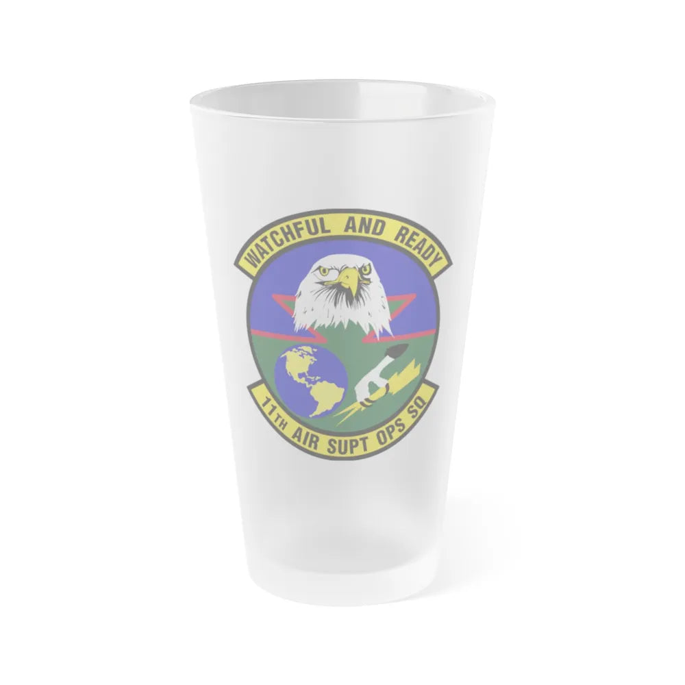 11 Air Support Operations Squadron ACC (U.S. Air Force) Frosted Pint Glass 16oz-Go Mug Yourself