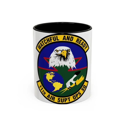 11 Air Support Operations Squadron ACC (U.S. Air Force) Accent Coffee Mug 11oz Black - Go Mug Yourself
