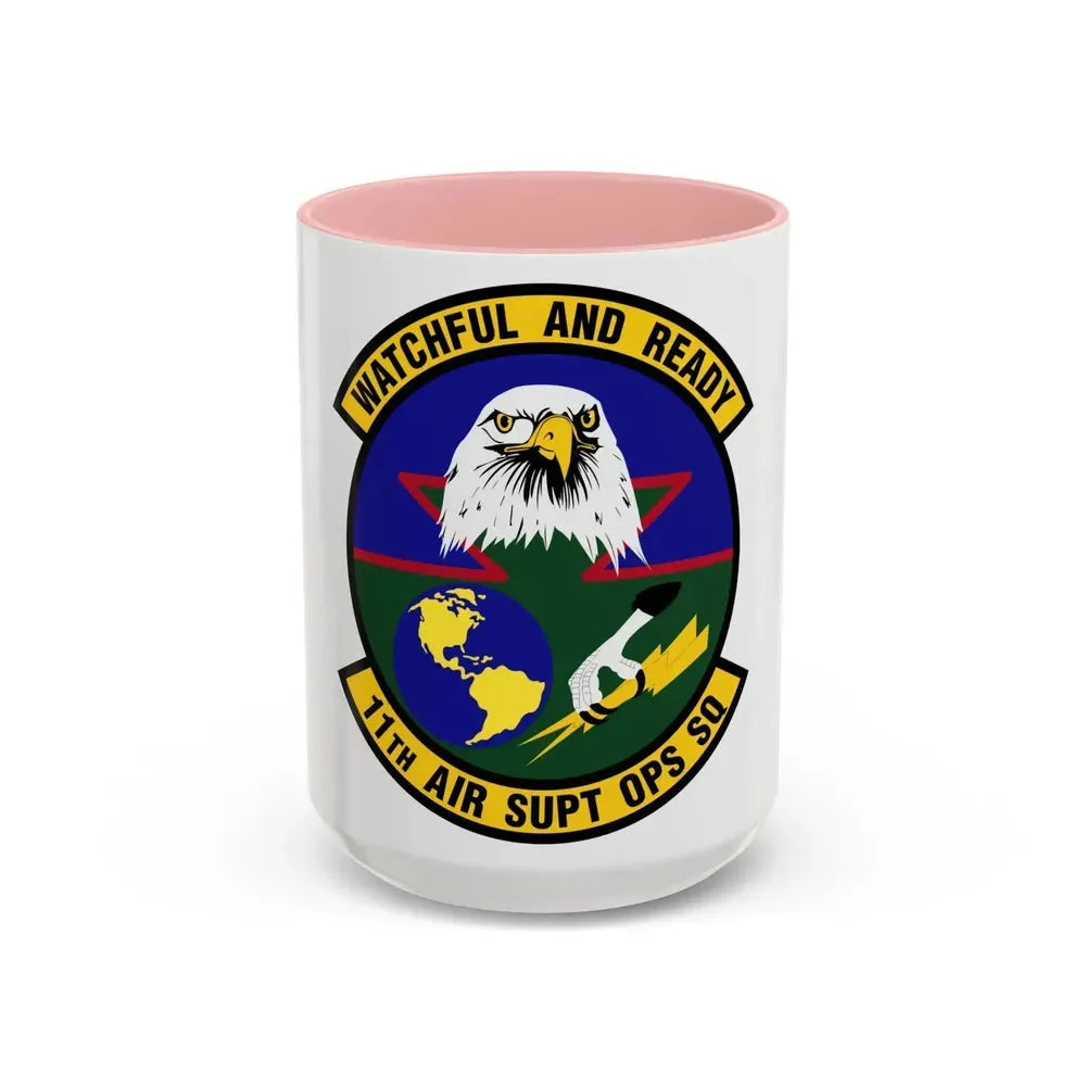 11 Air Support Operations Squadron ACC (U.S. Air Force) Accent Coffee Mug 15oz Pink - Go Mug Yourself