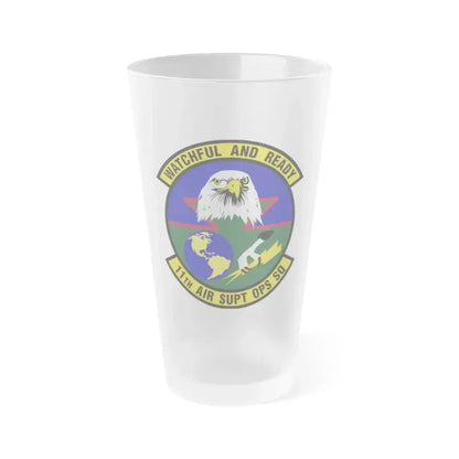 11 Air Support Operations Squadron ACC (U.S. Air Force) Frosted Pint Glass 16oz Default Title - Go Mug Yourself