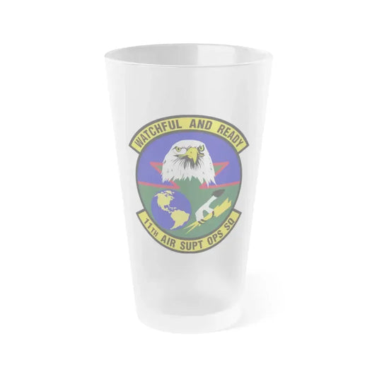 11 Air Support Operations Squadron ACC (U.S. Air Force) Frosted Pint Glass 16oz Default Title - Go Mug Yourself