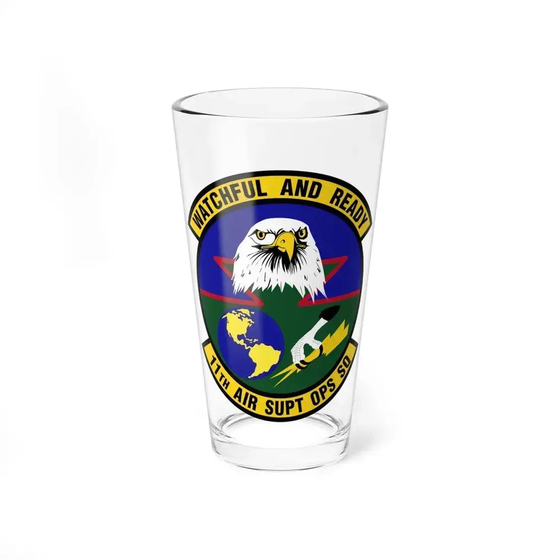 11 Air Support Operations Squadron ACC (U.S. Air Force) Pint Glass 16oz 16oz - Go Mug Yourself