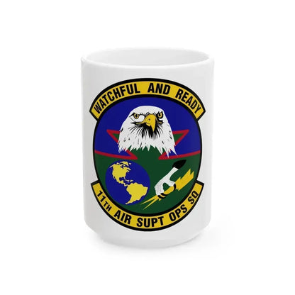 11 Air Support Operations Squadron ACC (U.S. Air Force) White Coffee Mug 15oz - Go Mug Yourself
