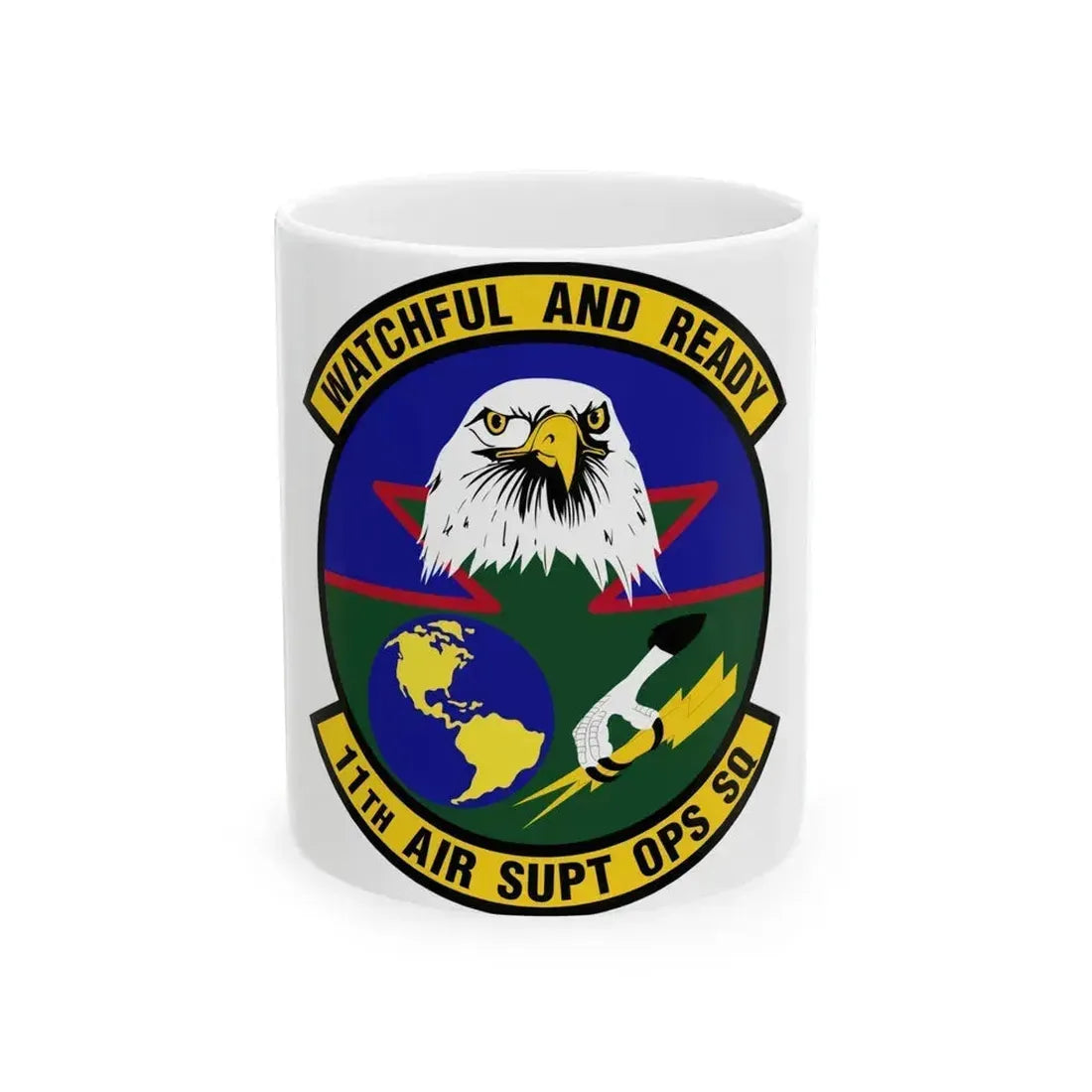 11 Air Support Operations Squadron ACC (U.S. Air Force) White Coffee Mug - Go Mug Yourself