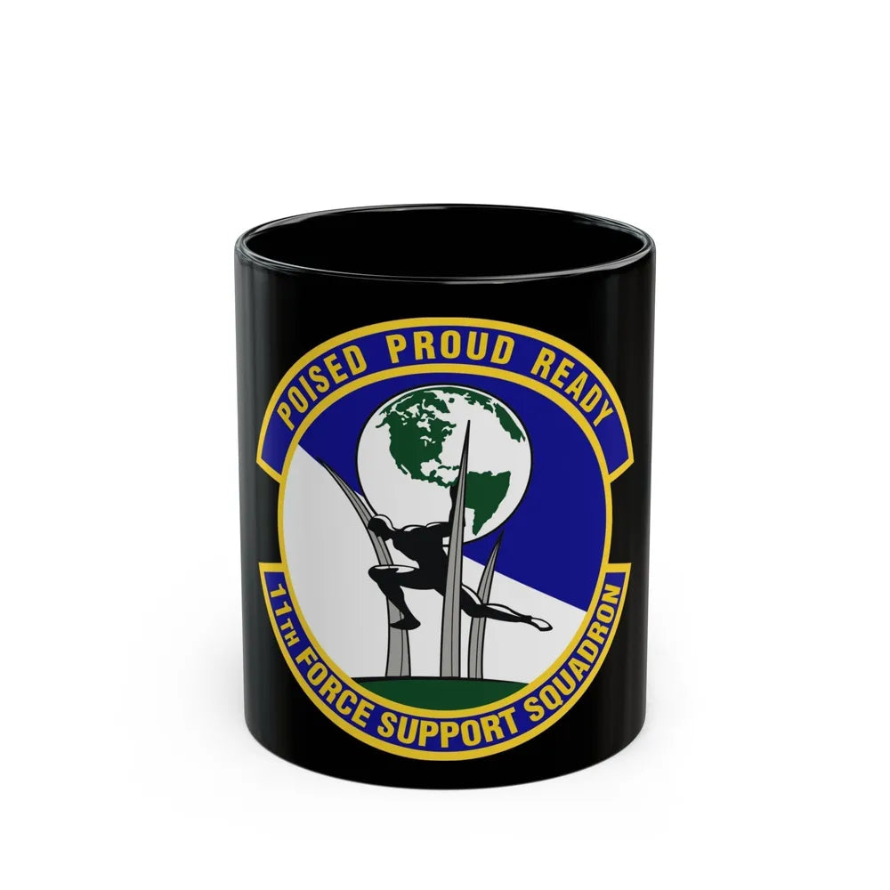 11 Force Support Squadron USAF (U.S. Air Force) Black Coffee Mug-11oz-Go Mug Yourself