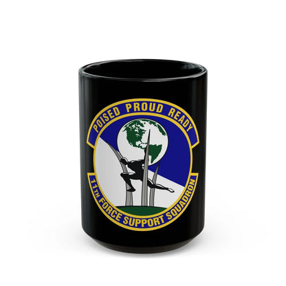 11 Force Support Squadron USAF (U.S. Air Force) Black Coffee Mug-15oz-Go Mug Yourself