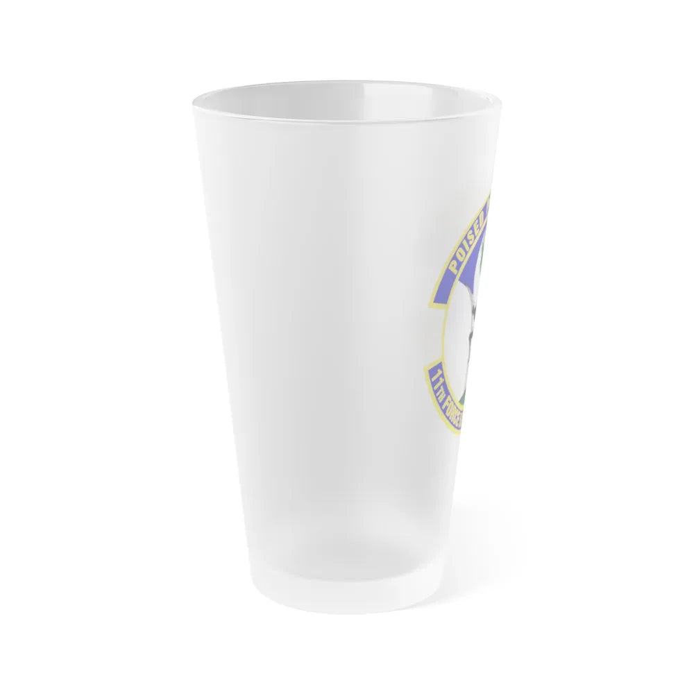 11 Force Support Squadron USAF (U.S. Air Force) Frosted Pint Glass 16oz-Go Mug Yourself