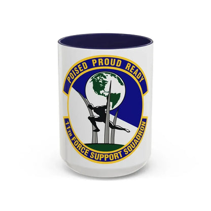 11 Force Support Squadron USAF (U.S. Air Force) Accent Coffee Mug 15oz Navy - Go Mug Yourself