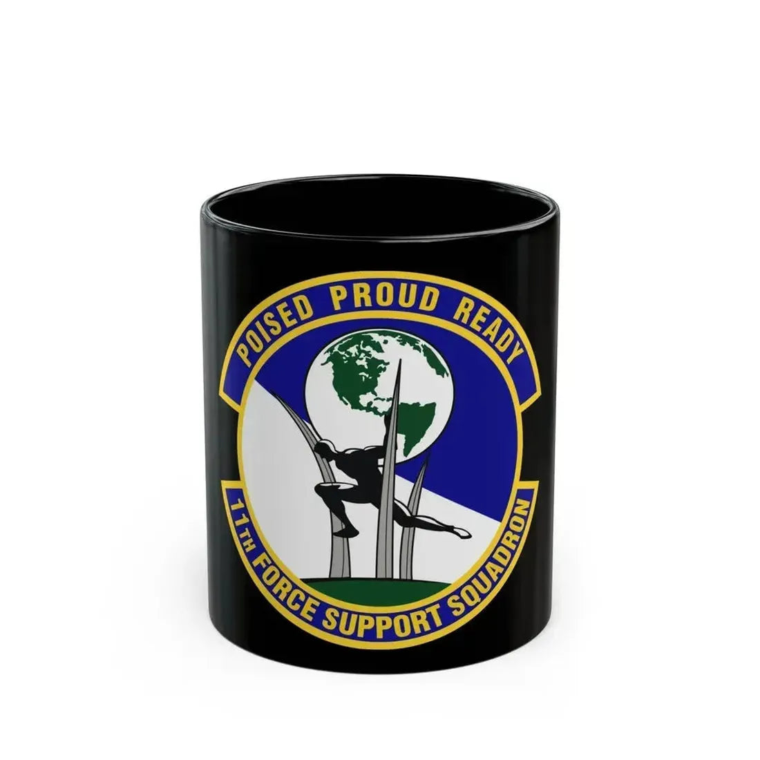 11 Force Support Squadron USAF (U.S. Air Force) Black Coffee Mug 11oz - Go Mug Yourself