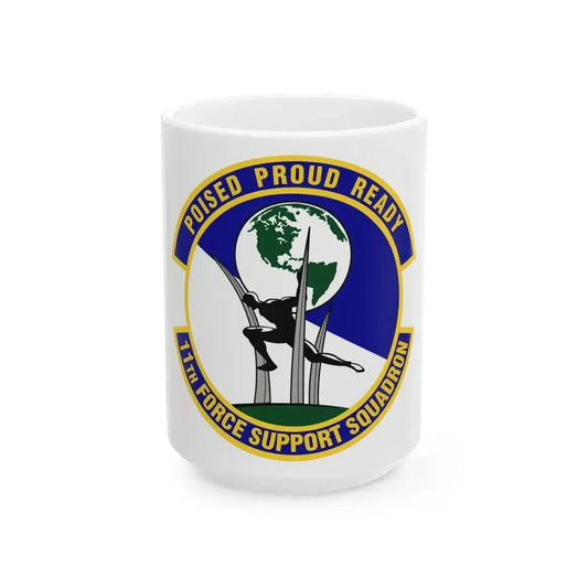 11 Force Support Squadron USAF (U.S. Air Force) White Coffee Mug 15oz - Go Mug Yourself