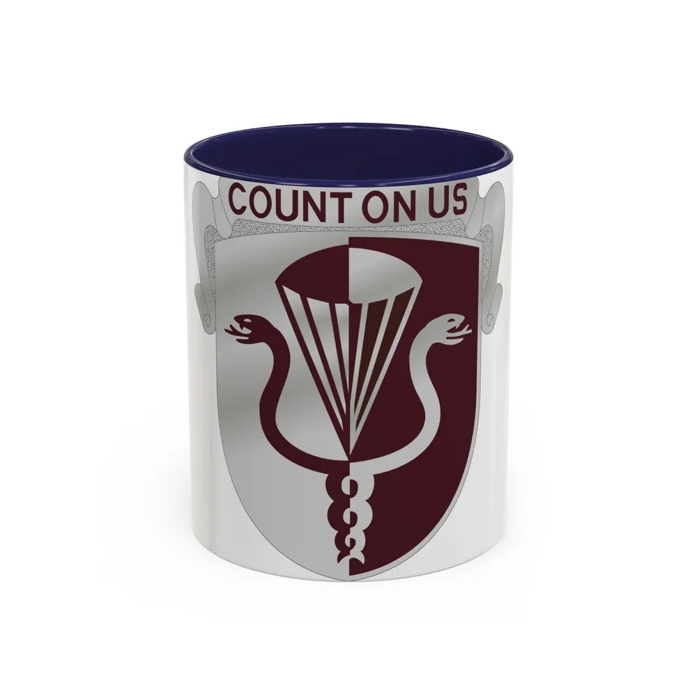 11 Medical Battalion (U.S. Army) Accent Coffee Mug-11oz-Navy-Go Mug Yourself