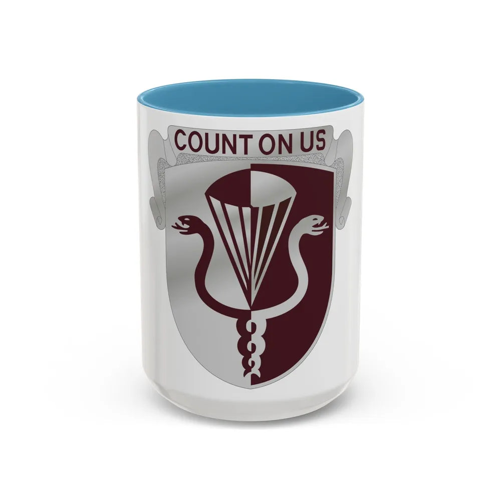 11 Medical Battalion (U.S. Army) Accent Coffee Mug-15oz-Light Blue-Go Mug Yourself