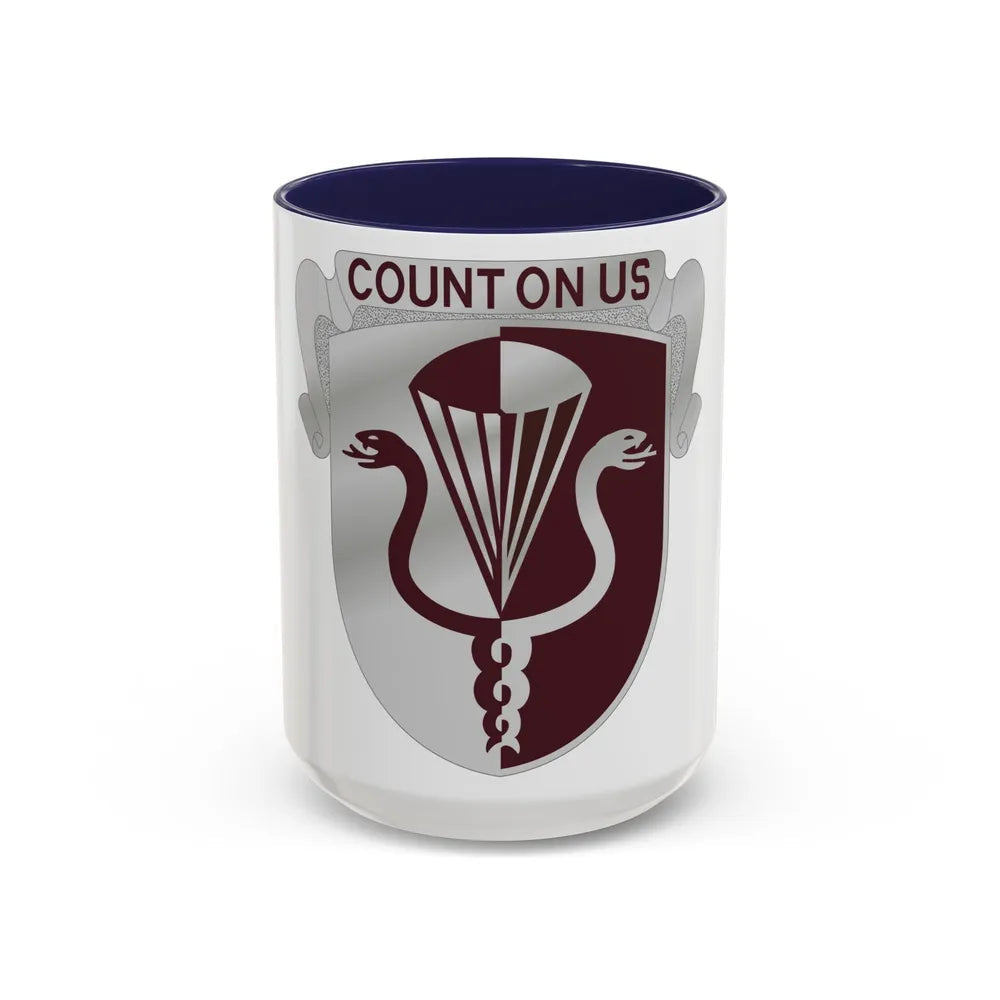 11 Medical Battalion (U.S. Army) Accent Coffee Mug-15oz-Navy-Go Mug Yourself