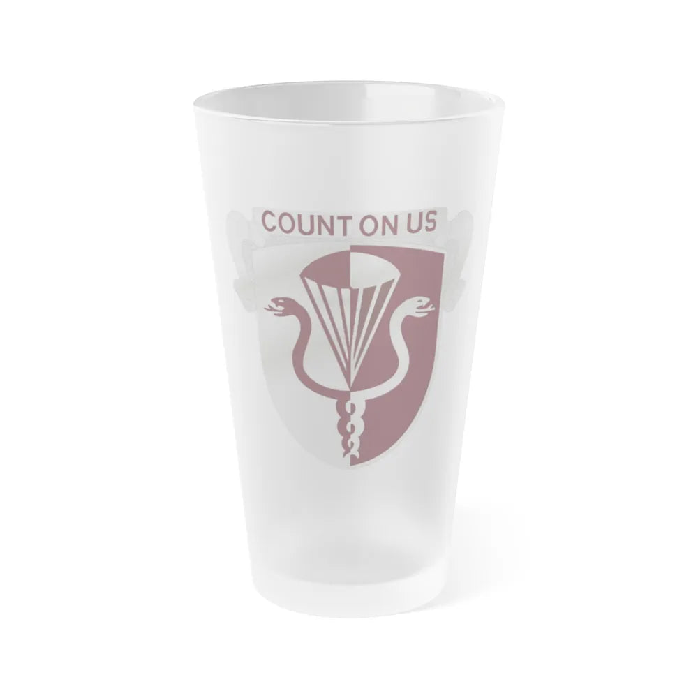 11 Medical Battalion (U.S. Army) Frosted Pint Glass 16oz-Go Mug Yourself