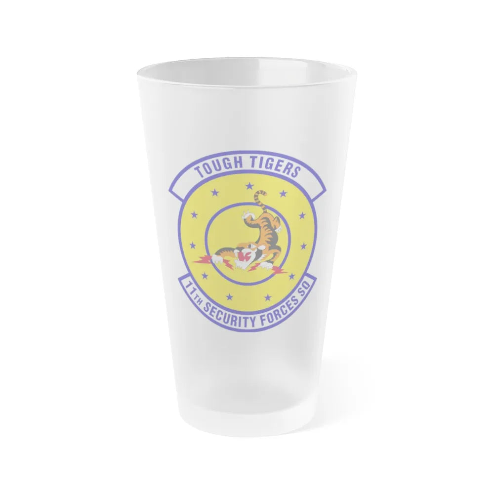 11 Security Forces Squadron USAF (U.S. Air Force) Frosted Pint Glass 16oz-16oz-Frosted-Go Mug Yourself