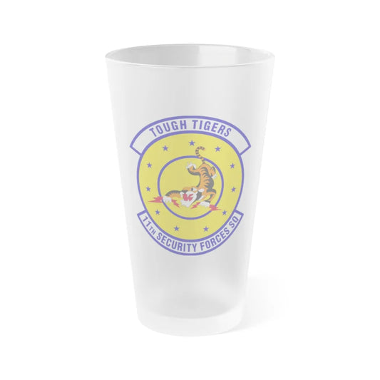 11 Security Forces Squadron USAF (U.S. Air Force) Frosted Pint Glass 16oz-16oz-Frosted-Go Mug Yourself