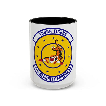 11 Security Forces Squadron USAF (U.S. Air Force) Accent Coffee Mug 15oz Black - Go Mug Yourself