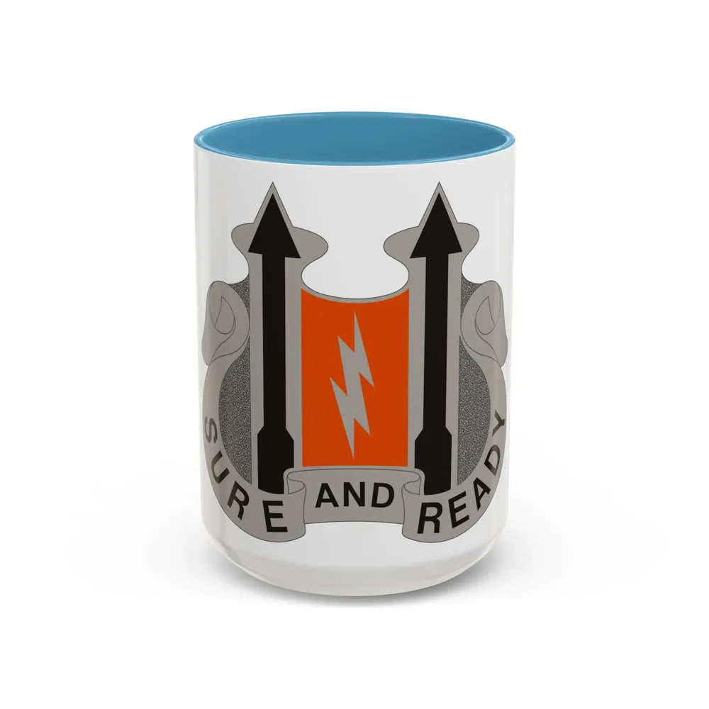 11 Signal Battalion (U.S. Army) Accent Coffee Mug-15oz-Light Blue-Go Mug Yourself