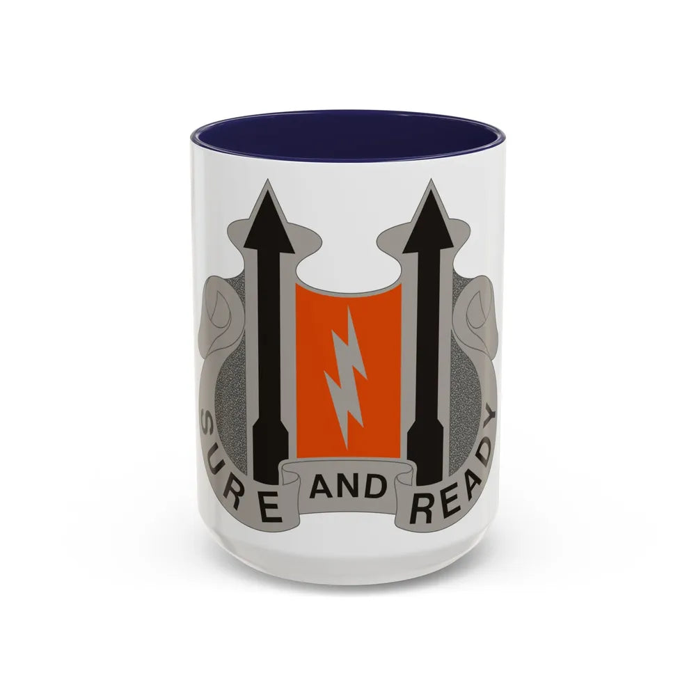 11 Signal Battalion (U.S. Army) Accent Coffee Mug-15oz-Navy-Go Mug Yourself