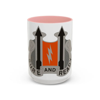 11 Signal Battalion (U.S. Army) Accent Coffee Mug-15oz-Pink-Go Mug Yourself