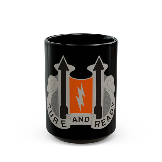 11 Signal Battalion (U.S. Army) Black Coffee Mug-15oz-Go Mug Yourself