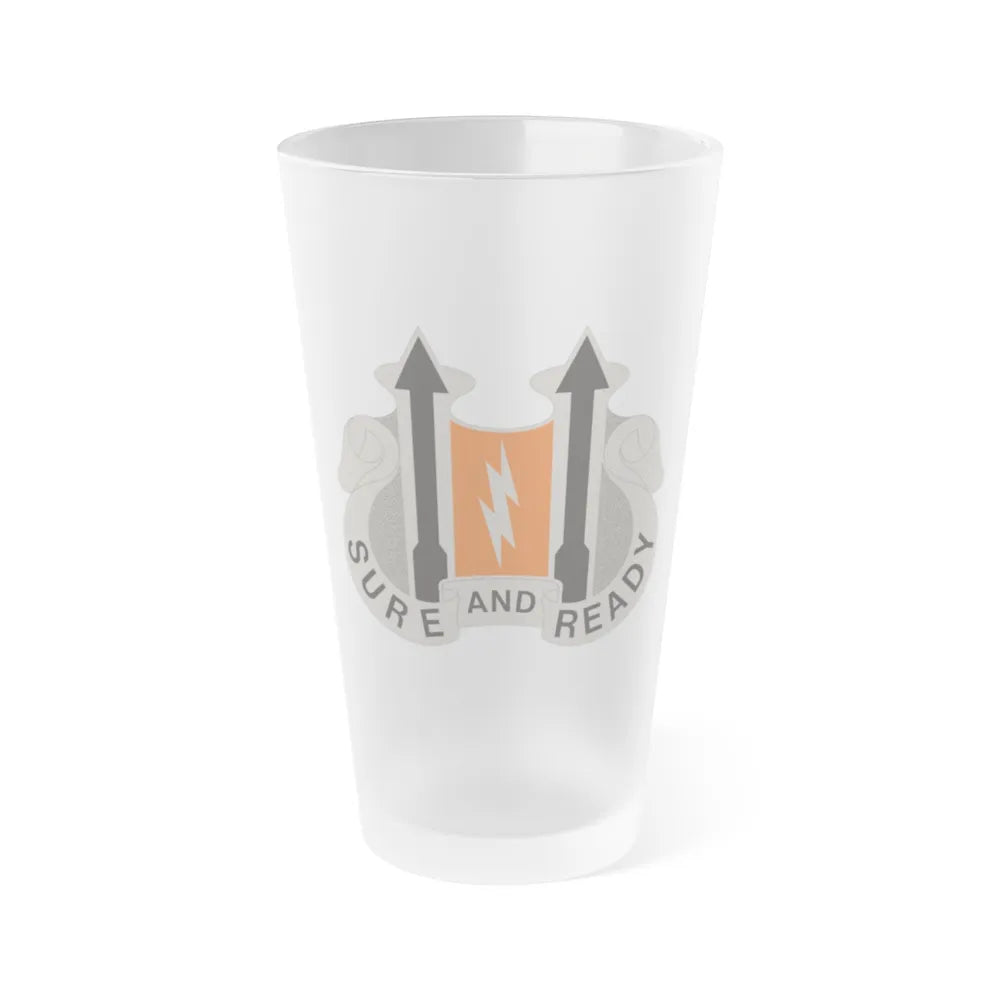 11 Signal Battalion (U.S. Army) Frosted Pint Glass 16oz-Go Mug Yourself