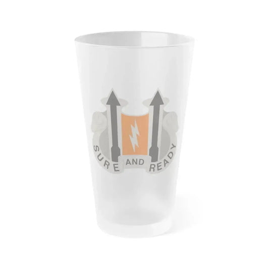 11 Signal Battalion (U.S. Army) Frosted Pint Glass 16oz Default Title - Go Mug Yourself