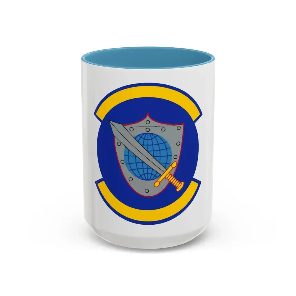 11 Space Warning Squadron USSF (U.S. Air Force) Accent Coffee Mug 15oz Light Blue - Go Mug Yourself