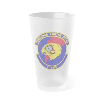 11 Special Operations Intelligence Squadron AFSOC (U.S. Air Force) Frosted Pint Glass 16oz-16oz-Frosted-Go Mug Yourself