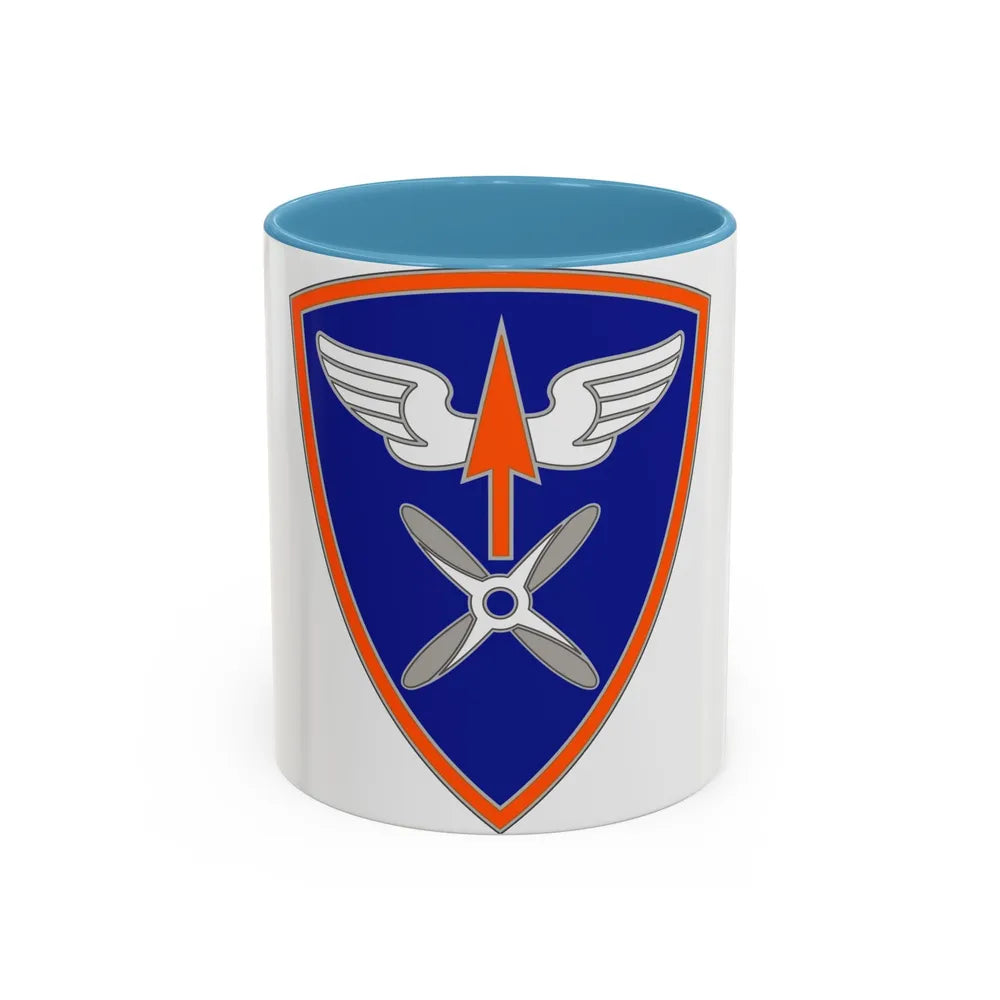 110 Aviation Brigade (U.S. Army) Accent Coffee Mug-11oz-Light Blue-Go Mug Yourself