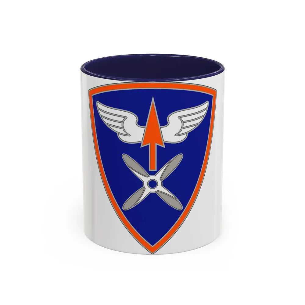 110 Aviation Brigade (U.S. Army) Accent Coffee Mug-11oz-Navy-Go Mug Yourself