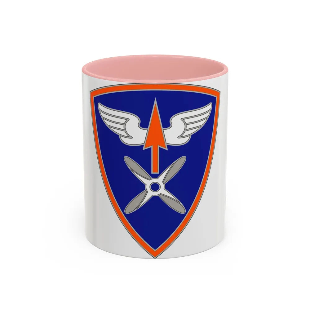 110 Aviation Brigade (U.S. Army) Accent Coffee Mug-11oz-Pink-Go Mug Yourself