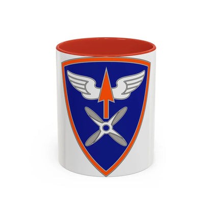 110 Aviation Brigade (U.S. Army) Accent Coffee Mug-11oz-Red-Go Mug Yourself