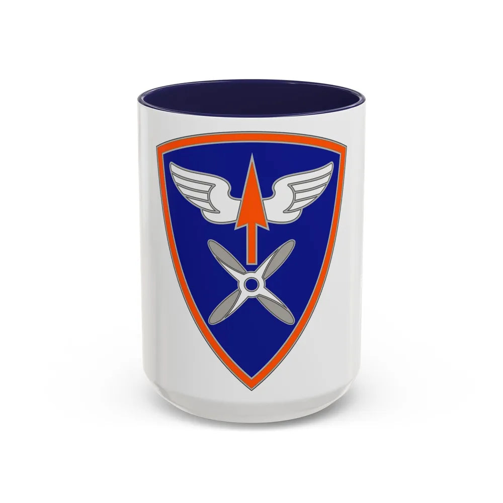 110 Aviation Brigade (U.S. Army) Accent Coffee Mug-15oz-Navy-Go Mug Yourself