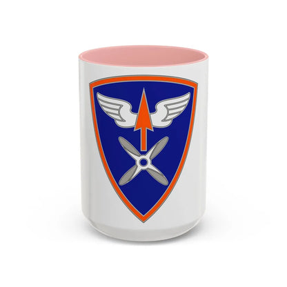 110 Aviation Brigade (U.S. Army) Accent Coffee Mug-15oz-Pink-Go Mug Yourself