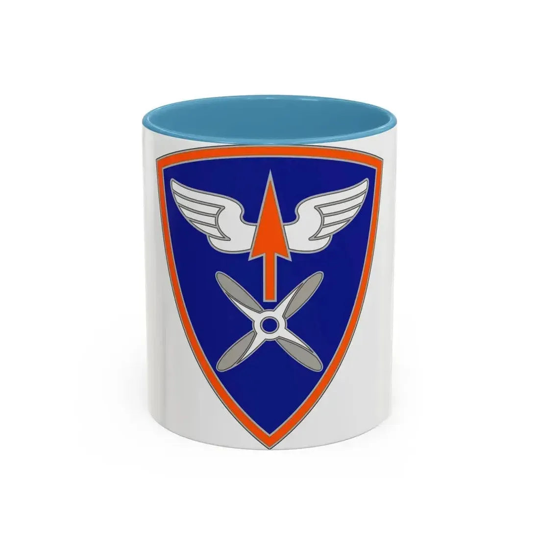 110 Aviation Brigade (U.S. Army) Accent Coffee Mug 11oz Light Blue - Go Mug Yourself