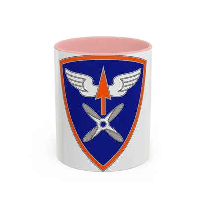 110 Aviation Brigade (U.S. Army) Accent Coffee Mug 11oz Pink - Go Mug Yourself