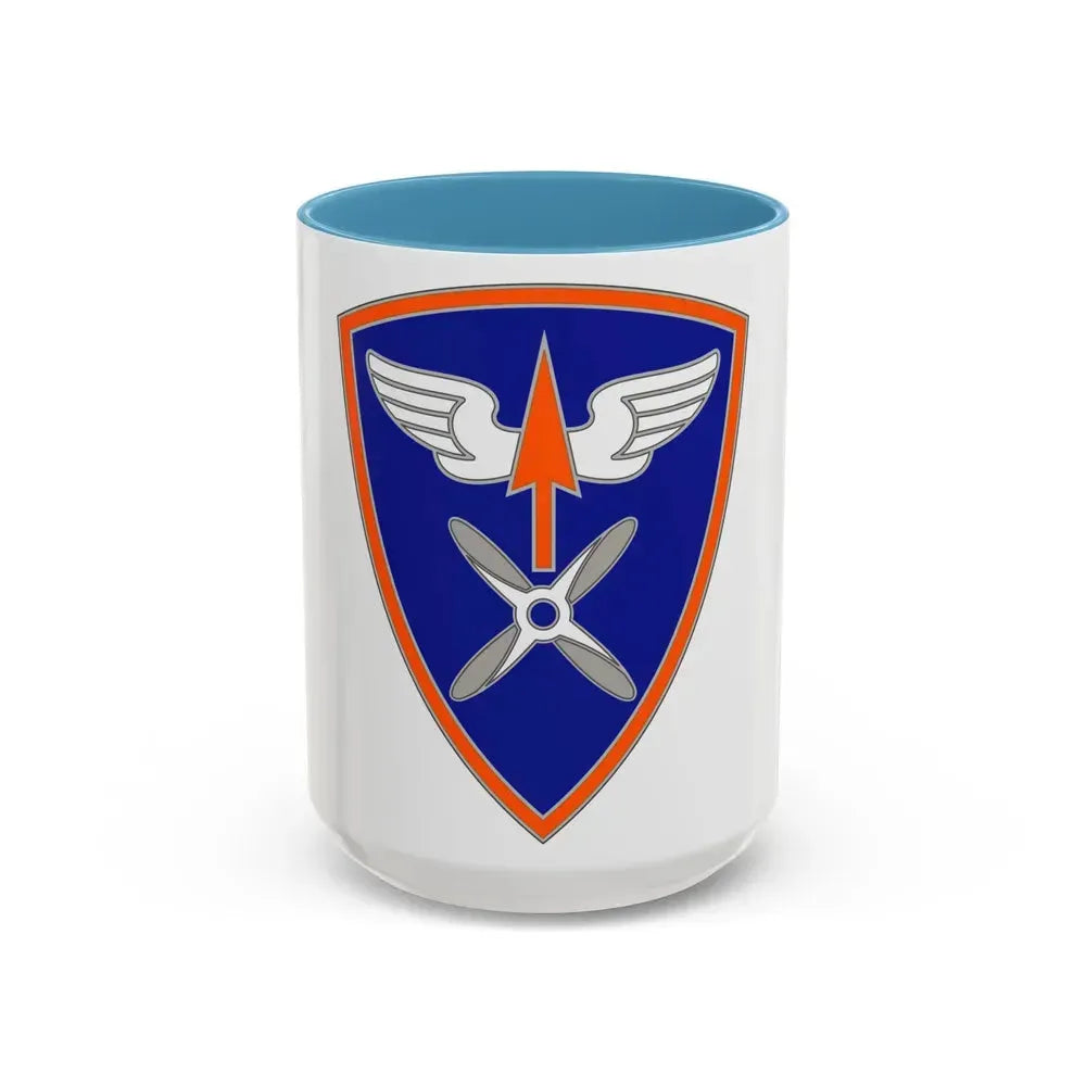 110 Aviation Brigade (U.S. Army) Accent Coffee Mug 15oz Light Blue - Go Mug Yourself