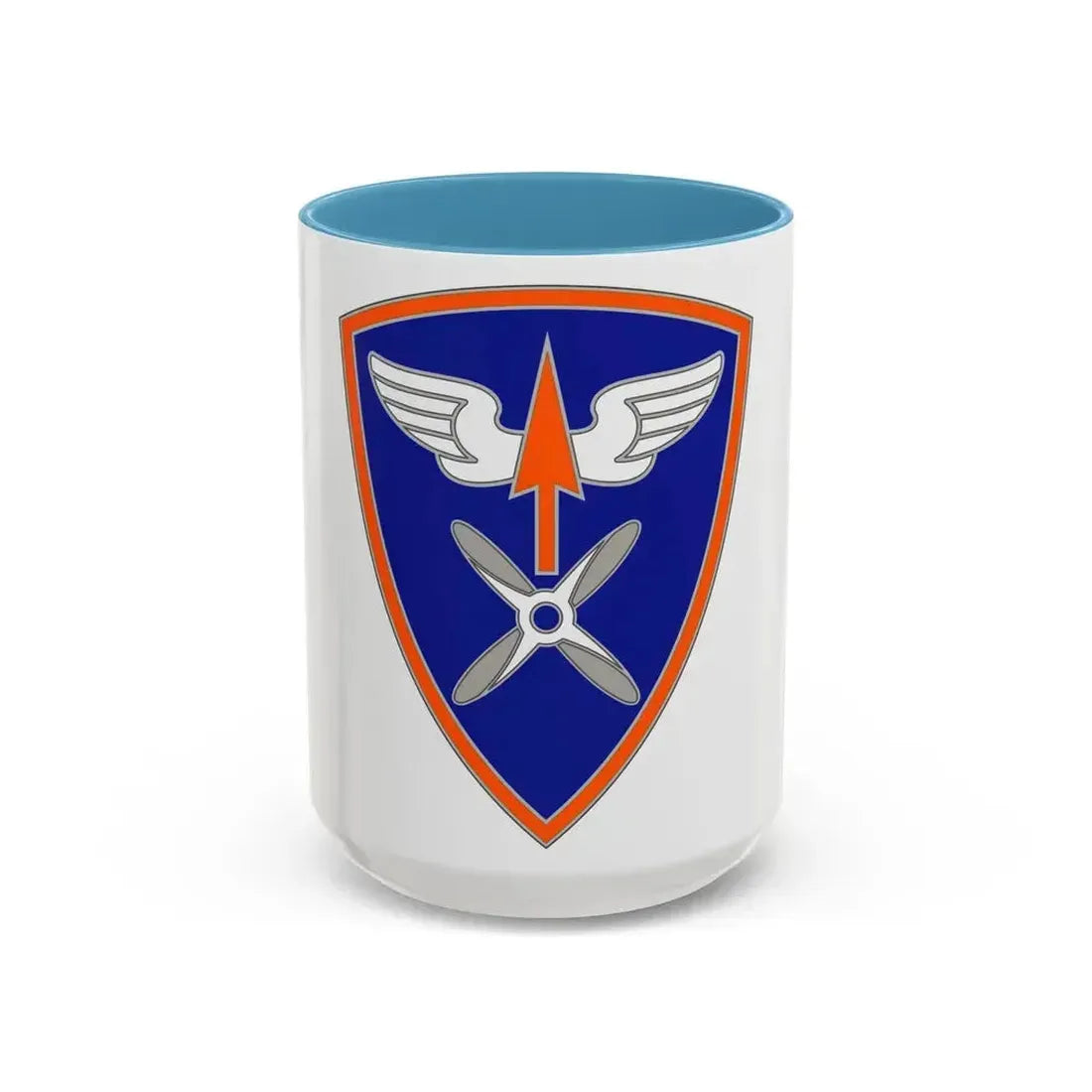 110 Aviation Brigade (U.S. Army) Accent Coffee Mug 15oz Light Blue - Go Mug Yourself